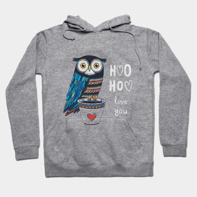 Cute owl chalk style illustration Hoodie by Rohan Dahotre